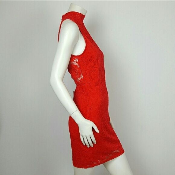 PRIVY by Privately Privileged Womens Red Mini Dress Sleeveless - Picture 5 of 6
